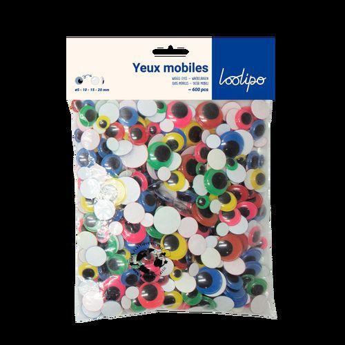 Sachet de 600 yeux mobiles adhésifs, couleurs assorties thumbnail image 1