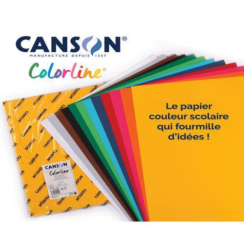 Main 25 feuilles colorline 50x65 150g 12 couleurs assorties - Canson fullname image