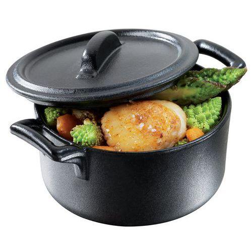 Cocotte ronde avec couvercle ø10 cm noir-Belle Cuisine-Revol thumbnail image 1