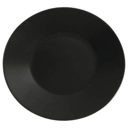 Assiette ronde en grès ø21 cm noir-Kuro thumbnail image 1