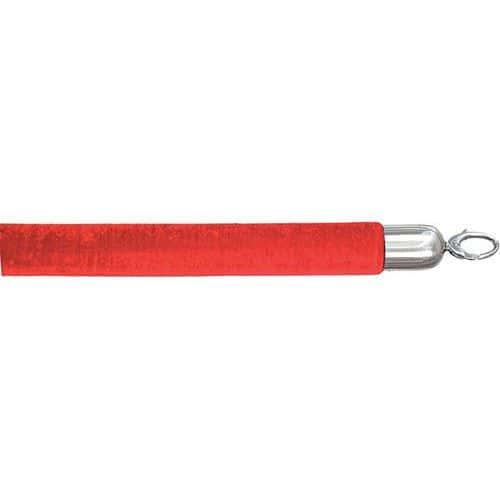 Corde velour en inox 150 cm rouge et argent thumbnail image 1