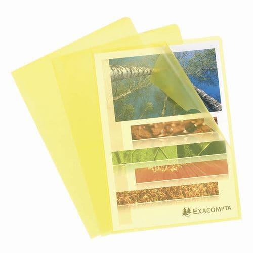 Lot de 10 Sachet 100 pochettes polypropylène grainé 12/100e - A4-Jaune thumbnail image 1