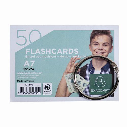 Set de 19 Pk de 50 Flashcards s film+ann. bristol perforé A7assorties thumbnail image 1