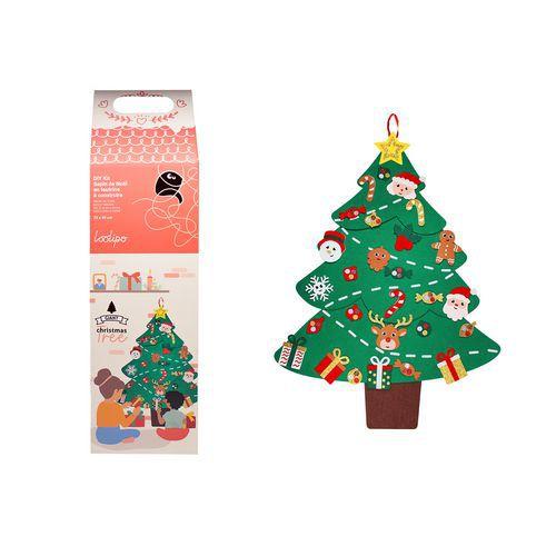 Kit DIY sapin de Noël géant feutrine avec 30 décorations thumbnail image 1