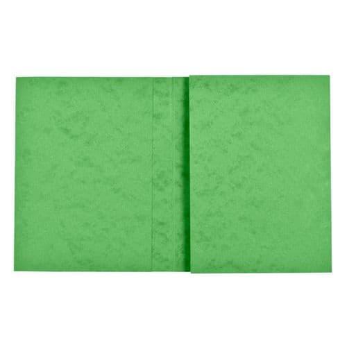 Protège-cahier carte lustrée forte 2 très grands rabats 225g 17x22 cm - Vert thumbnail image 1