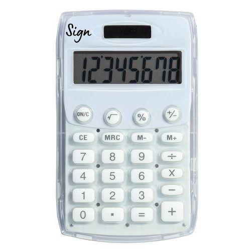 Calculatrice de poche scolaire 8 chiffres blanche - Sign fullname image