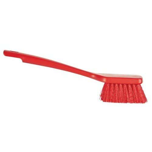 Lot de 10 Brosse à main manche court, 300 mm, dur, rouge thumbnail image 1