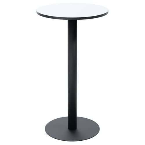 Table Mezzo ronde haut. 75 ou 110 cm plateau stratifié blanc Paperflow fullname image