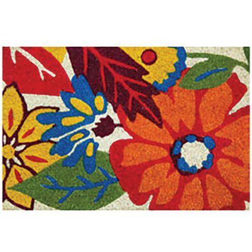 Lot de 2 Tapis coco blanchi avec flowers 40x60cm thumbnail image 1