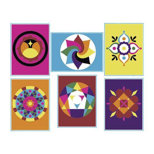 Lot de 6 cartes autocollantes à décorer « Mandala » thumbnail image 1