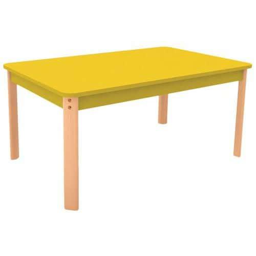 Table Ergo rectangulaire T0 - jaune/hêtre thumbnail image 1