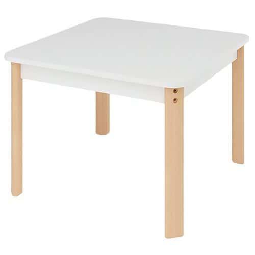 Table Ergo carrée T0 - blanc/hêtre thumbnail image 1