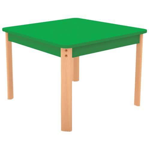 Table Ergo carrée T0 - piètement bois hêtre fullname image