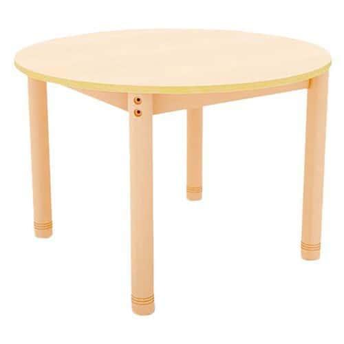 Table Classik ronde réglable T3 à T4 - piètement bois hêtre fullname image