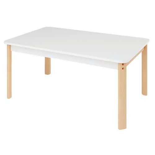 Table Ergo rectangulaire T1 - T2 - T3 piètement bois hêtre fullname image