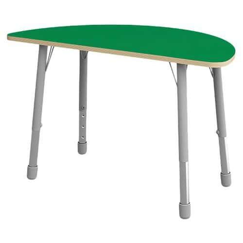 Table Eko demi-ronde ø 138 x 69 cm réglable T1 à T3 - vert thumbnail image 1