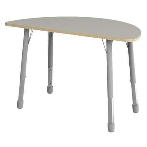 Table Eko demi-ronde ø 138 x 69 cm réglable T1 à T3 - gris thumbnail image 1