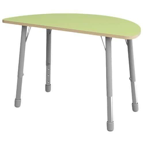 Table Eko demi-ronde ø 138 x 69 cm réglable T1 à T3 - vert clair thumbnail image 1