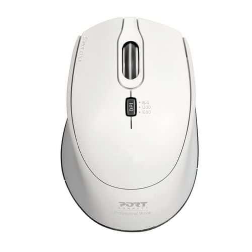 Souris Pro silencieuse sans fil blanche - Port connect thumbnail image 1