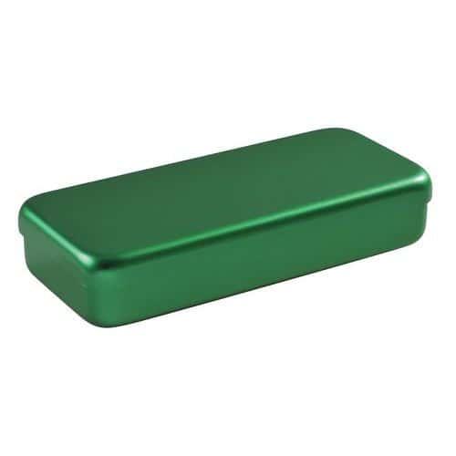 Boite aluminium 17 x 7 x 3 cm vert thumbnail image 1