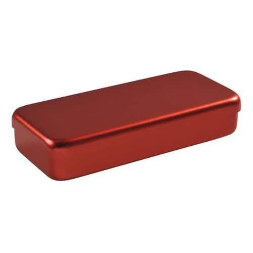 Boite aluminium 18 x 9 x 3 cm rouge thumbnail image 1