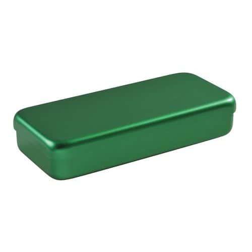 Boite aluminium 18 x 9 x 3 cm vert thumbnail image 1