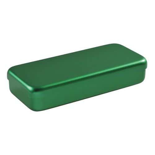 Boite aluminium 21 x 10 x 3 cm vert thumbnail image 1