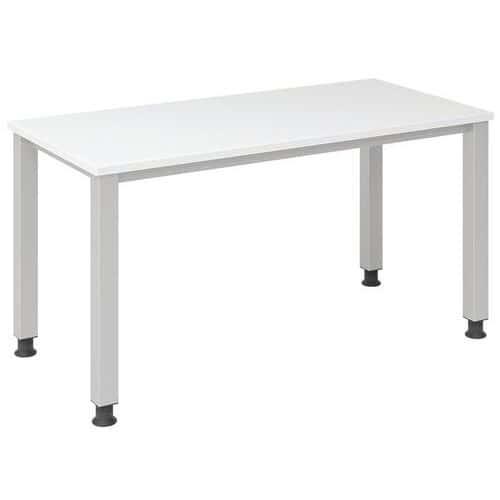 Bureau droit pieds carrés 140 cm thumbnail image 1