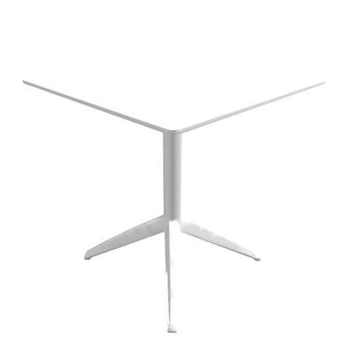 Table DOCK 60x60 cm pied blanc plateau blanc thumbnail image 1