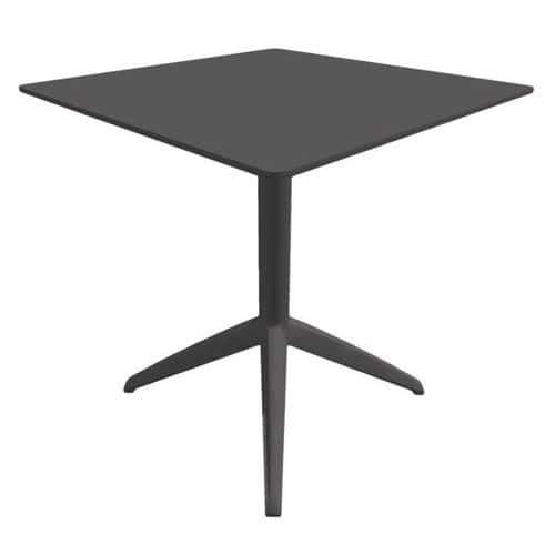 Table DOCK 60x60 cm pied anthracite plateau anthracite thumbnail image 1