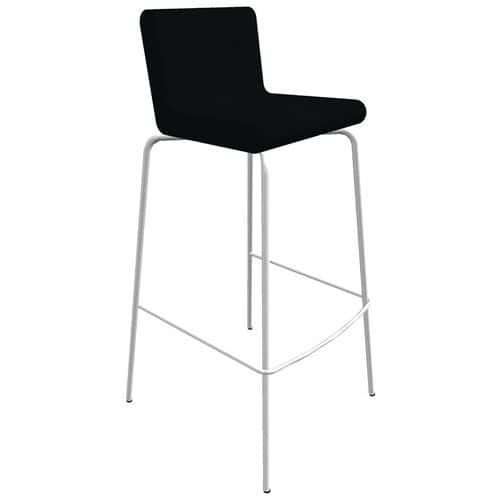 Tabouret ALTO ass/dos enduit PVC M1 Anthacite pied Blanc thumbnail image 1