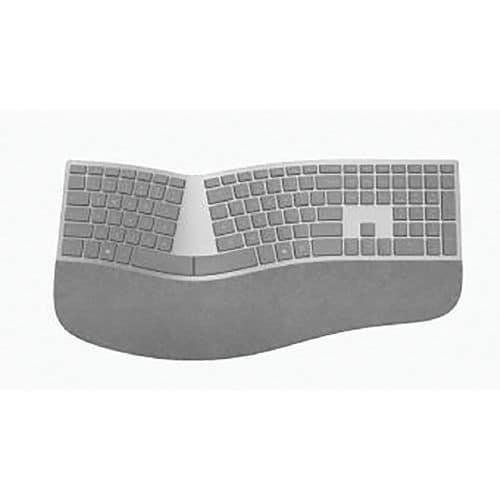 Clavier ergonomique sans fil AZERTY gris à repose-poignets thumbnail image 1