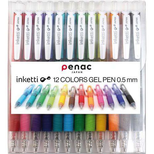 12 stylos gel rétractables pointe 0,5 mm coloris assortis - Penac fullname image