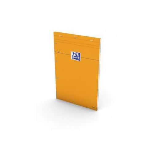 OXFORD Bloc-Notes Perforé Orange A4+ Petits Carreaux 5mm Margés 80 Feuilles Agrafées Couverture Carte Enduite thumbnail image 1