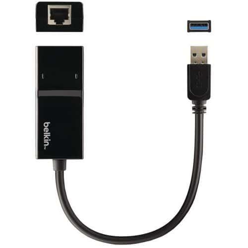 Adaptateur USB 3.0 vers RJ45 Gigabit ethernet - Belkin fullname image