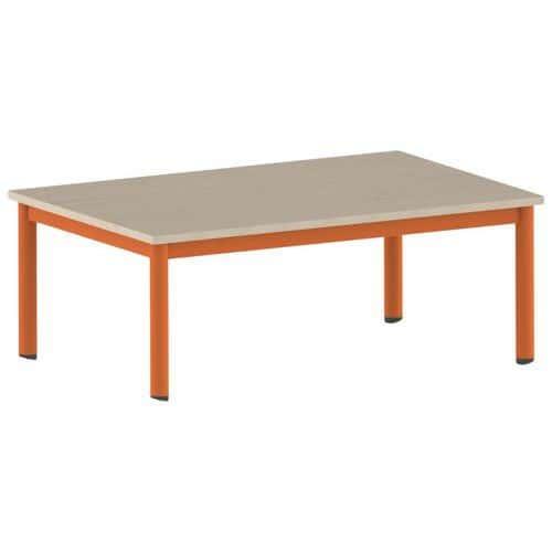 Table Carélie rectangulaire 120 x 80 cm mobile 4 pieds stratifié fullname image