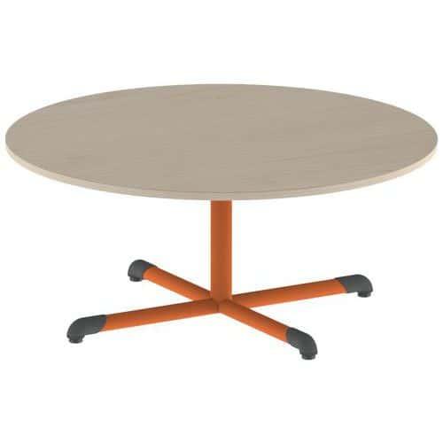 Table Bandana ronde Ø 120 cm fixe dégagement latéral stratifié fullname image