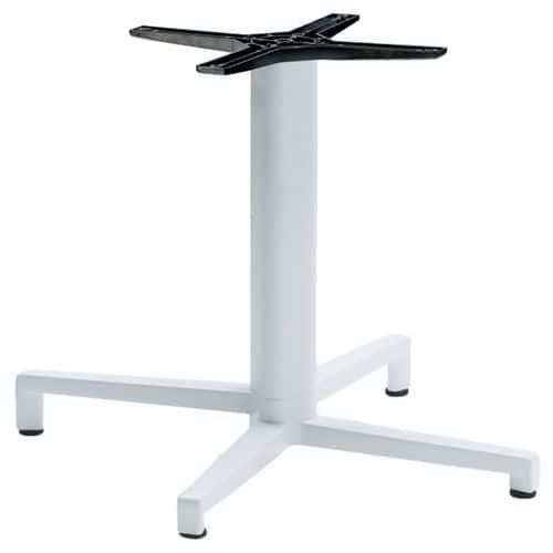 Pied de table Domino fixe hauteur 50 cm colonne ronde - blanc thumbnail image 1