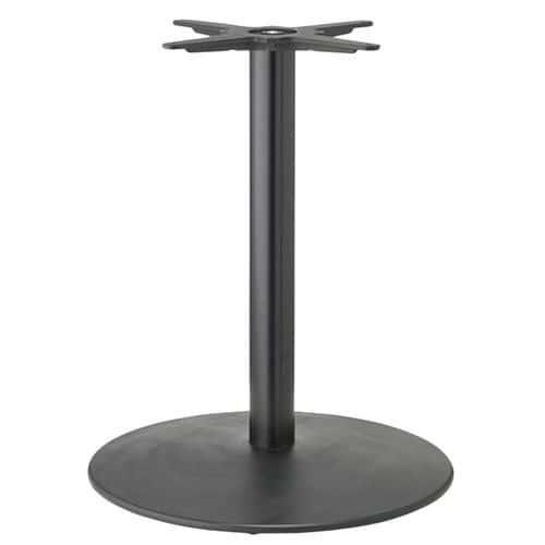 Pied de table Tiffany réglable XL ht 73 cm base Ø60 cm colonne ronde peint noir thumbnail image 1