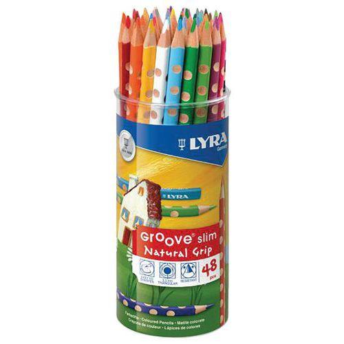 Pot 48 crayons couleurs groove slim triangulaire - Lyra fullname image