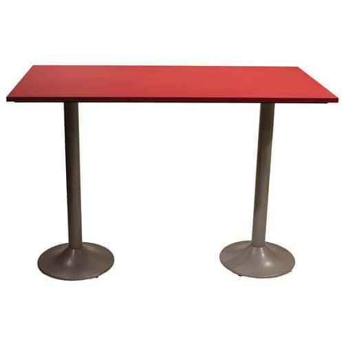 Table snack Scala 120 x 80 cm DL stratifié rouge cerise - gris argent thumbnail image 1