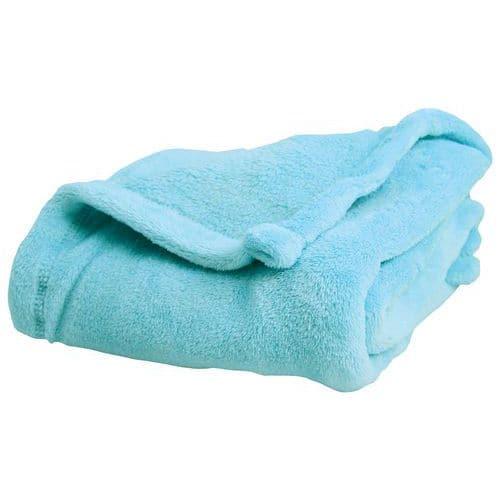 Lot 10 couvertures microfibre 350 g/m² 100 x 150 cm turquoise thumbnail image 1