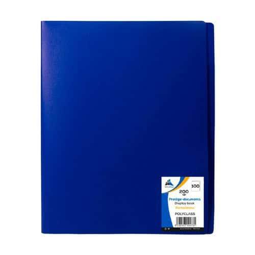 Reliure plastique 100 volets transparents A4 - Bleu thumbnail image 1