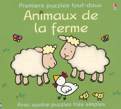 Animaux de la ferme - premiers puzzles tout-doux - avec quatre puzzles tres simples - Image principale