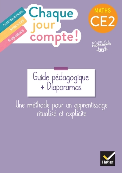 Chaque jour compte - maths ce2 - ed. 2025 - guide bi-média avec diaporamas - Image principale
