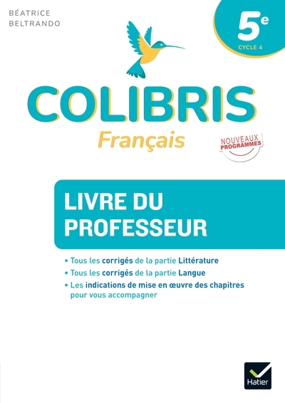 Colibris 5e - français - ed. 2026 - livre du professeur - Image principale