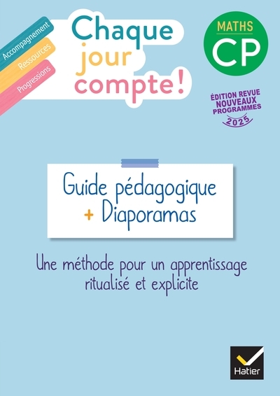Chaque jour compte - maths cp - ed. 2025 - guide bi-média avec diaporamas - Image principale