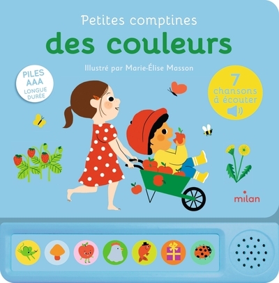Contes et comptines à écouter - petites comptines des couleurs - livre sonore - dès 1 an - Image principale