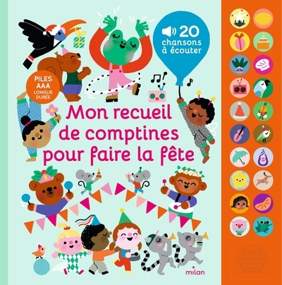 Mon grand livre sonore - mon recueil de comptines pour faire la fête - dès 1 an - Image principale