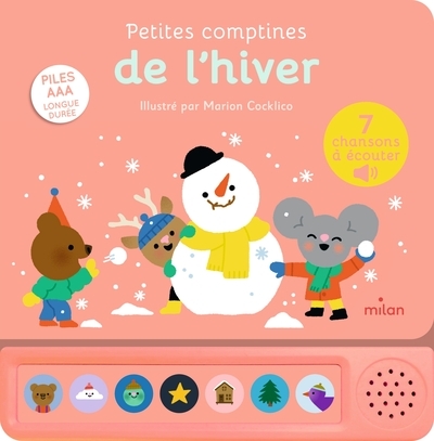 Contes et comptines à écouter - petites comptines de l'hiver- livre sonore - dès 1 an - Image principale